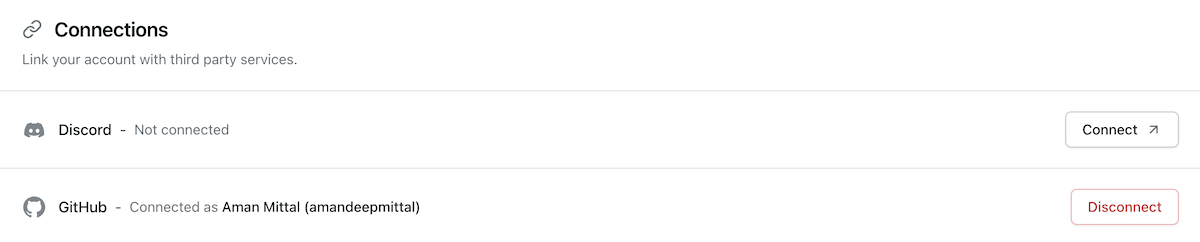Linked GitHub account shows in EAS dashboard