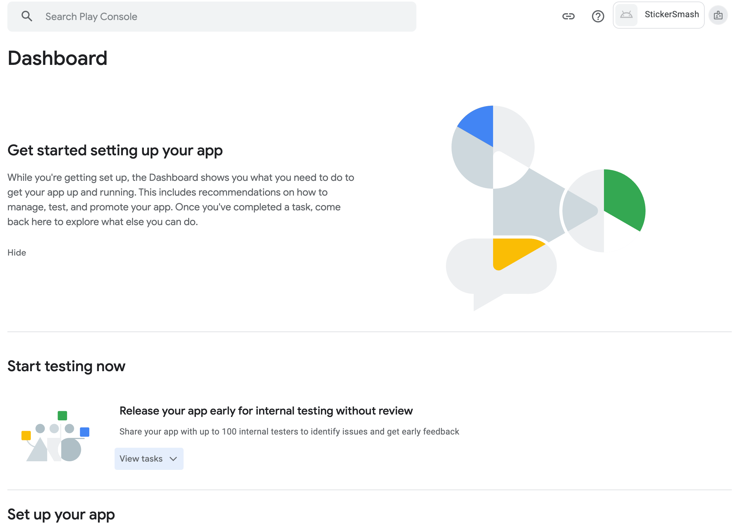 Steps under start testing now on Google Play Console
